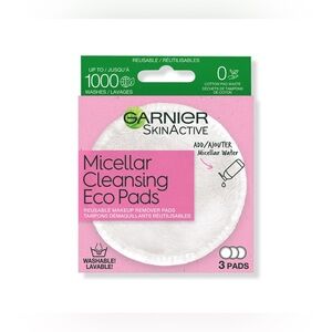 🩷💚GARNIER🩷💚SkinActive Micellar Cleansing Eco Pads, Reusable, 3 Pack/NIB